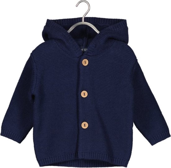 Blue Seven-Baby knitted cardigan-Night Blue - Maat 62