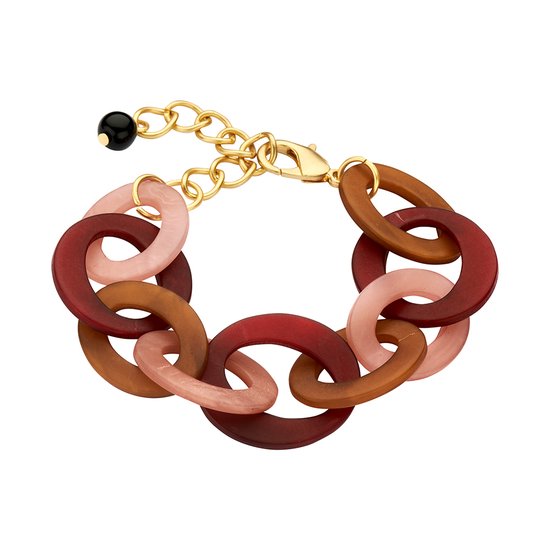 Les Cordes - KAFI (AB) - Armband - Meerkleurig - Rood - Hars - Juwelen - Sieraden - Dames