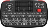 ELEMENTEY KB6 Dual Modus Bluetooth + Mini clavier sans fil USB 2,4 Ghz avec pavé tactile + défilement unique - Touches multimédia rétroéclairées - Zwart-