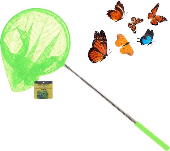 Benson Telescopisch vlindernet/insectennet - groen - metaal - 38 tot 86 cm