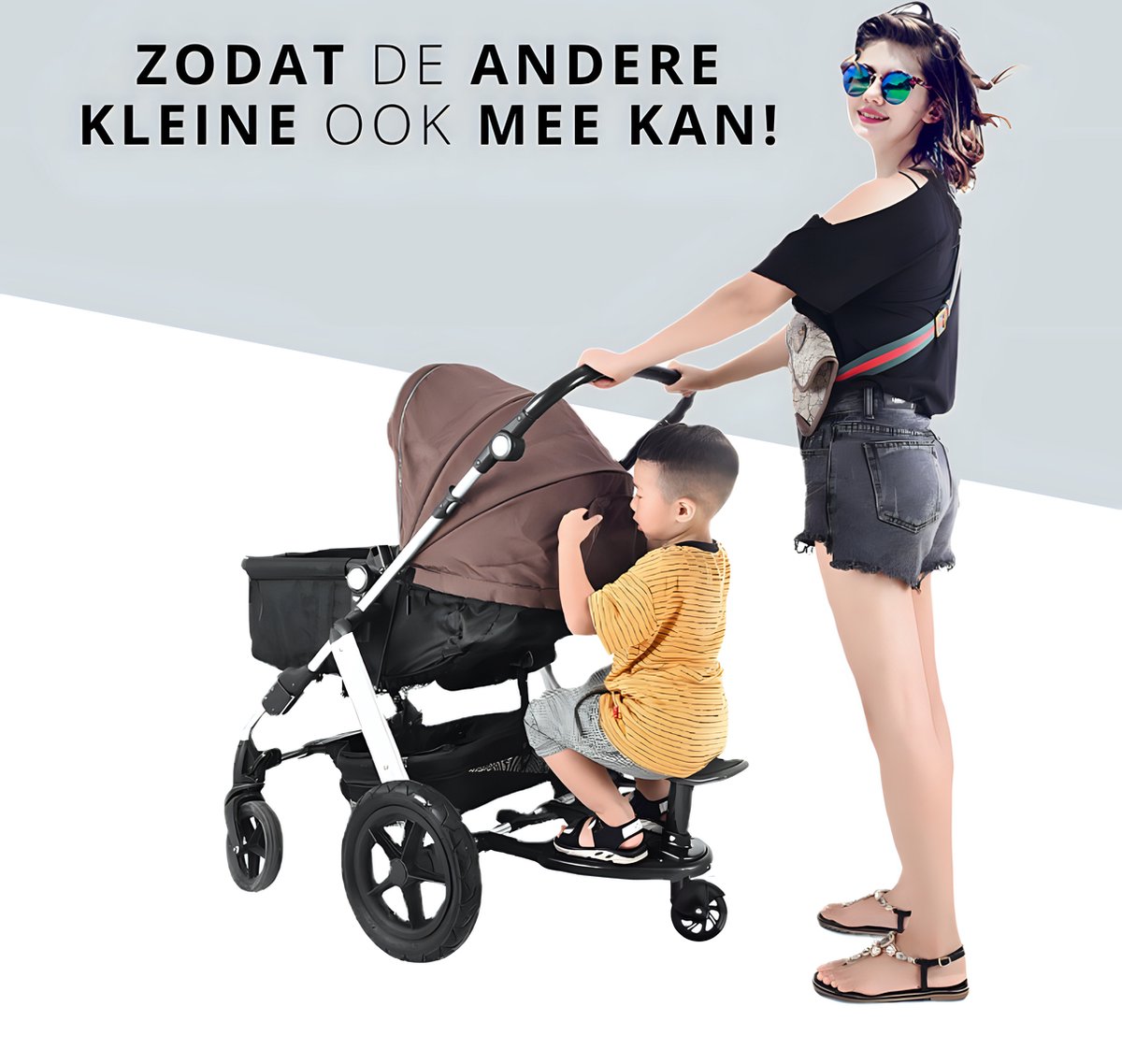 Universeel Meerijdplankje voor Kinderwagen | Bestel nu