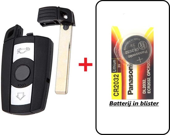 Autonoom Dankzegging parlement Autosleutel 3 knoppen smartkey CAS3 sleutelbehuizing + Batterij CR2032  geschikt voor... | bol.com