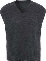 Knit Factory Luna Knitted Spencer - Ladies Slipover - Pull sans manches en tricot - Anthracite - 40/42