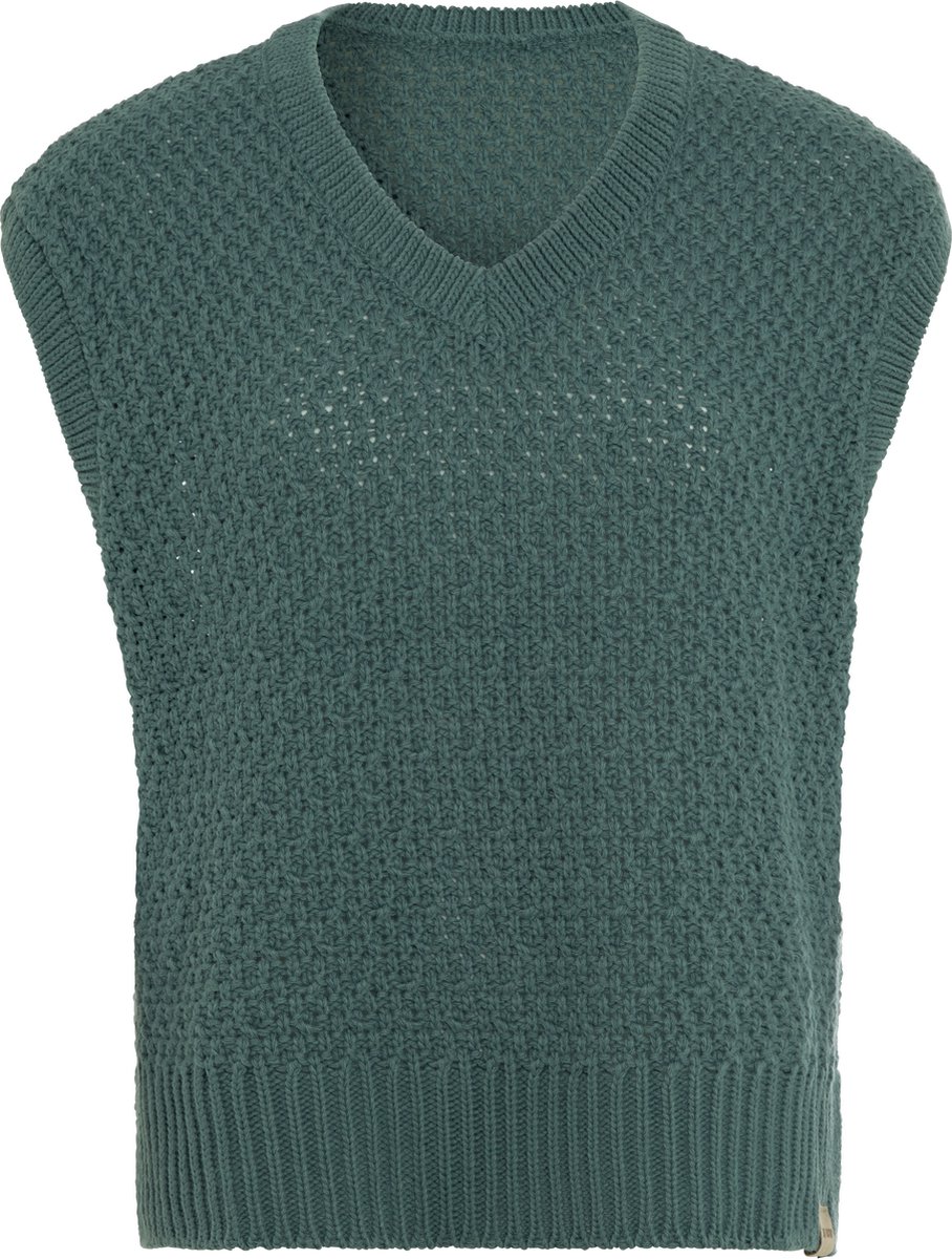 Knit Factory Luna Spencer Dames - Debardeur voor dames - Mouwloze trui - Dames Trui - Trui zonder mouwen - Laurel - 40/42