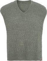 Knit Factory Luna Knit Spencer - Ladies Slipover - Pull sans manches tricoté - Urban Green - 40/42