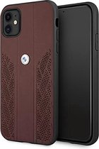 BMW Curved Perforated Back Case - Geschikt voor Apple iPhone 11/XR (6.1") - Rood