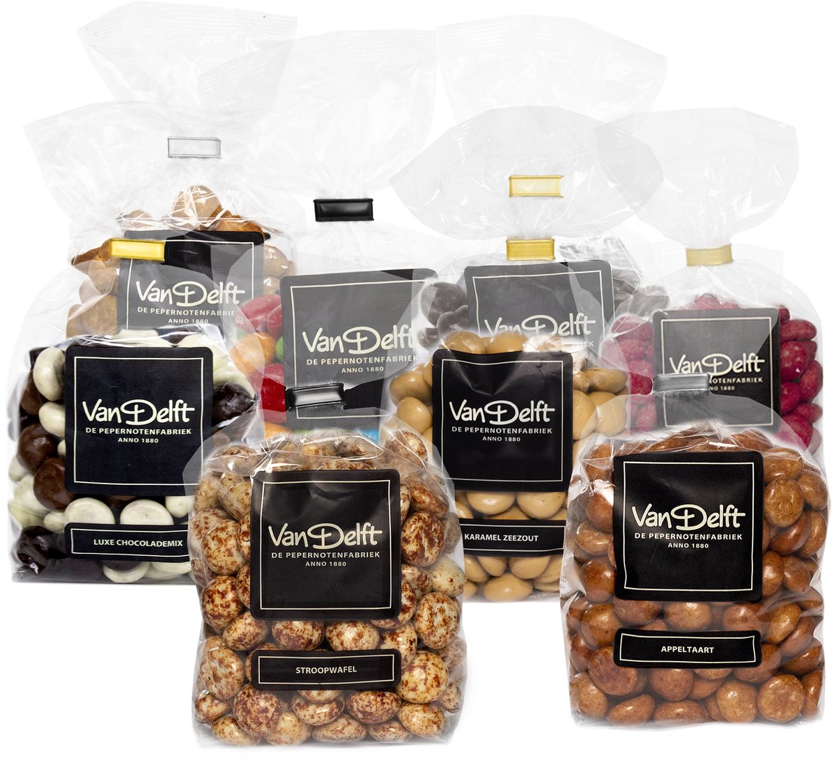 Van Delft - All Times Favourites 8-Pack - Pepernoten Hardlopers Pakket - Kruidnoten Pakket - 2000gram