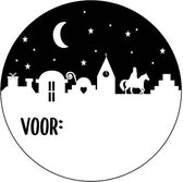 Sinterklaas - Sint - Piet - Sluitzegel - Zwart/ Wit - 10 stuks- Envelop sticker - Kaart - Naamsticker / Naam | Cadeau – Gift – Cadeauzakje | Pakjesavond - 5 december - Loodje trekken - 39 mm - 10 stuks - KLEINE FRUM