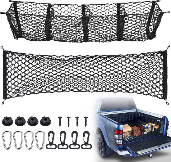 Auto hondennet - elastisch latex hondennet barrière - verstelbaar Auto hondennet - elastisch latex hondennet barrière - verstelbaar