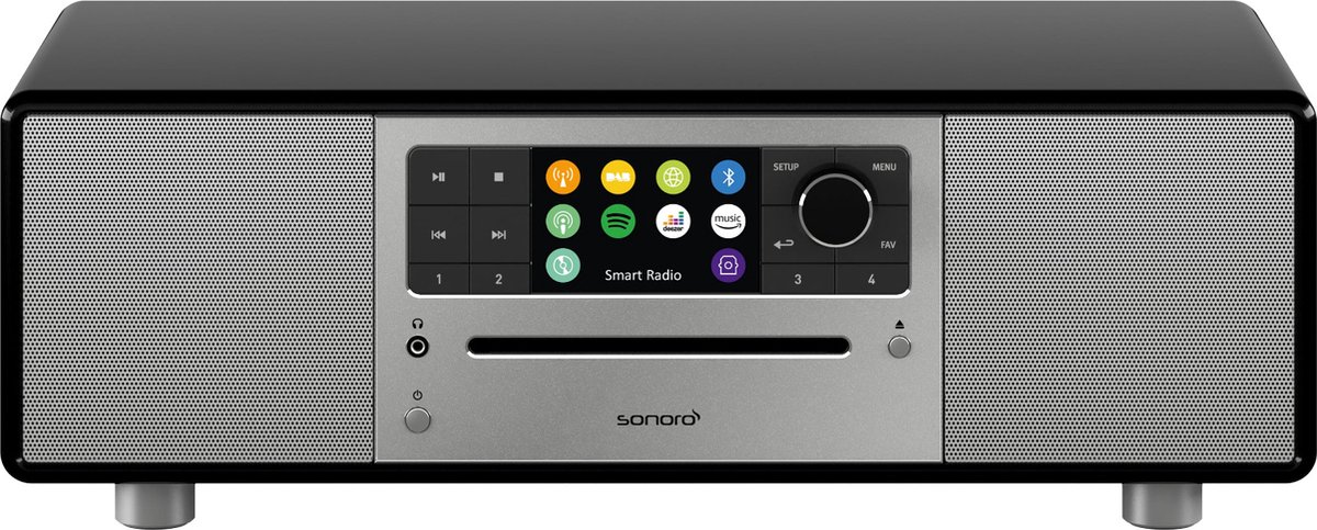 Sonoro - Prestige X - SO-331 stereo internetradio met DAB+, FM, CD, Spotify en Bluetooth - zwart