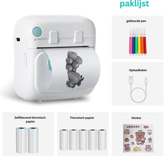 Canboc harde zaak voor Liene 2x3 fotoprinter, Mini Instant draagbare Instant Printer doos, rits Mesh tas past fotopapier, kabel, groen (alleen geval