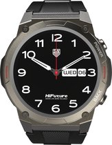 HiFuture FutureGo MIX2 Smartwatch - Horloge Heren & Dames - HD AMOLED Touchscreen - Bluetooth 5.3 - Hartslagmeter-Stappenteller, Slaapmonitor - Waterdicht - Compatibel met Apple iOS- en Android-apparaten - Kleur: Zwart
