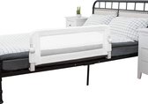 bedrail opvouwbare bedbeschermer met verstelbare riem, opvouwbaar met één klik, valbeveiliging, bed 180° opvouwbaar, voor ouderbedden, kinderbedden (wit, 105 x 42 cm)