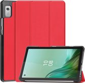 Hoesje Geschikt voor Lenovo Tab M9 Hoes Case Tablet Hoesje Tri-fold - Hoes Geschikt voor Lenovo Tab M9 Hoesje Hard Cover Bookcase Hoes - Rood