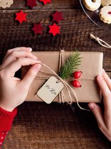 Houten Label Kaartje incl. touw – Kadolabel Rechthoek – Effen - Hout | Kerst - Sinterklaas - Valentijn - Verjaardag | Cadeau - Gift - Leuk inpakken – Decoratie | Verpakking - Geschenk - Tag | DH collection