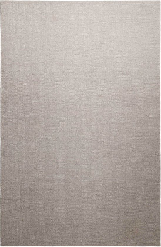 wecon home Modern Green Looop Kelim laagpolig wollen tapijt loper voor woonkamer, hal, slaapkamer, kinderkamer - Dijon (160 x 230 cm, beige taupe
