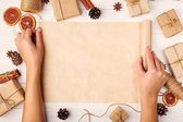 30 cm - 50 m bruin kraftpapier, cadeaupapier, levensmiddelenpapier, kraftpapierrol, ideaal voor kunsthandwerk, geschenkverpakking, verpakking, pakpapier (bruin, 50)