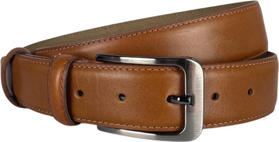 Arrigo Riem en cuir pour hommes ou en cuir Riem dames - 3,5 cm de large ceinture marron unisexe pantalon 90 cm