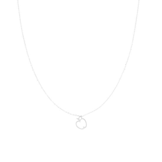 OOZOO Jewellery - Zilverkleurige ketting met een appel - SN-2042
