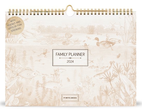Pimpelmees family planner / familieplanner 2024 - warm nude