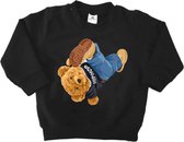 Trui kind Hip Hop - Sweater met print - Zwart - Stoere zachte sweater - Maat 98