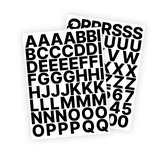 Letter stickers / Plakletters - Stickervellen Set - Zwart - 3cm hoog - Geschikt voor binnen en buiten - Standaard lettertype - Glans