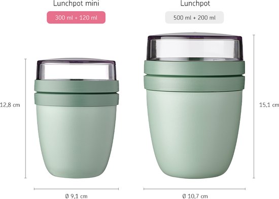 Mini Pot à Lunch Mepal Ellipse - Blanc
