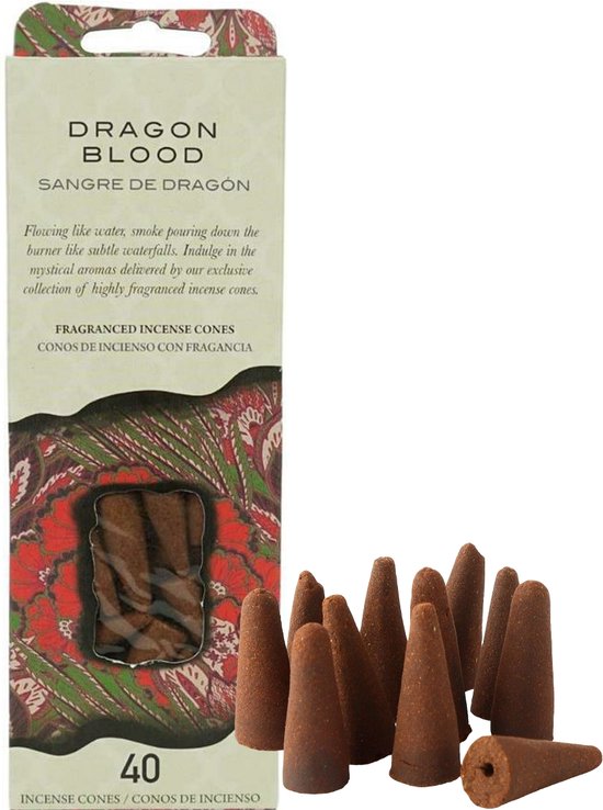 Wierookkegels Incense cones 40 stuks - Dragon Blood