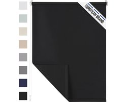 Blumtal Verduisteringsrolgordijn - Zonder Boren - Klemgordijn - 65 x 195cm, zwart