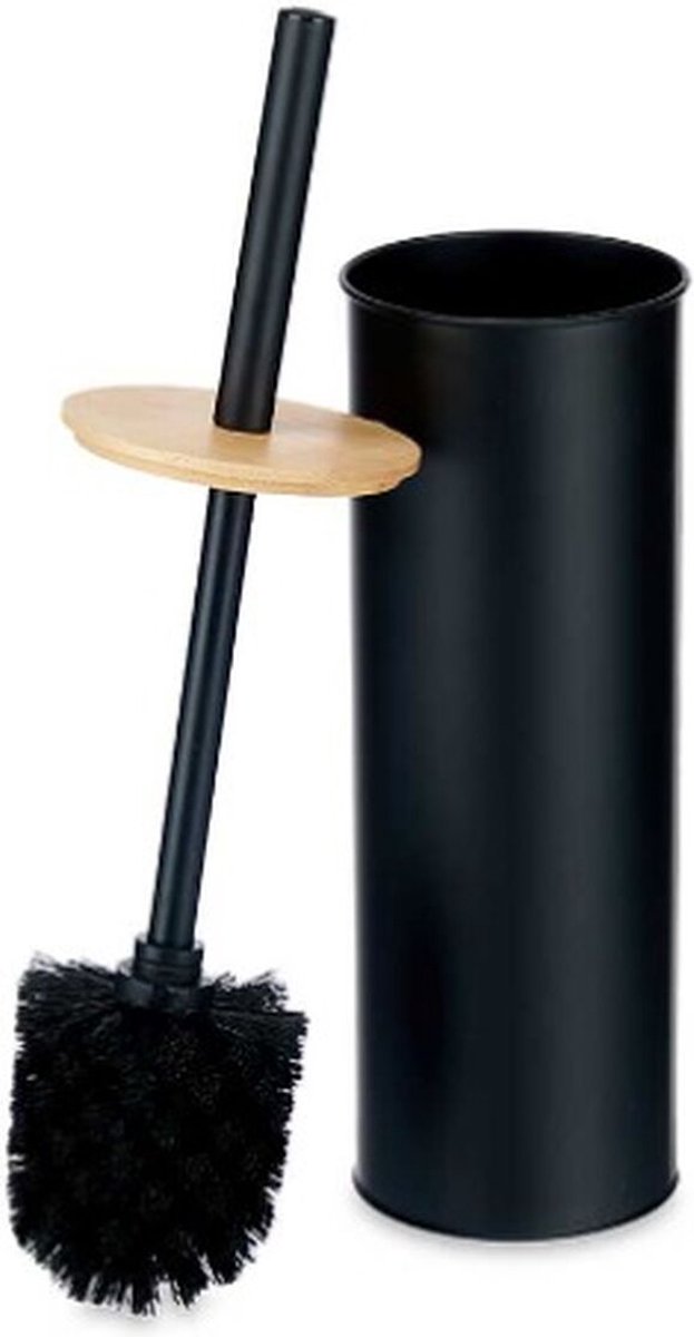 Berilo - Brosse de salle de wc Noir polystyrène 9,6 x 35 x 9,6 cm