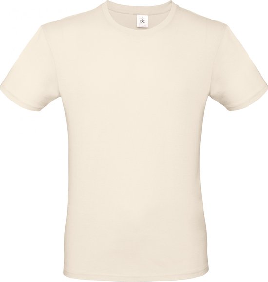 T-shirt Heren 3XL B&C Ronde hals Korte mouw Natural 100% Katoen