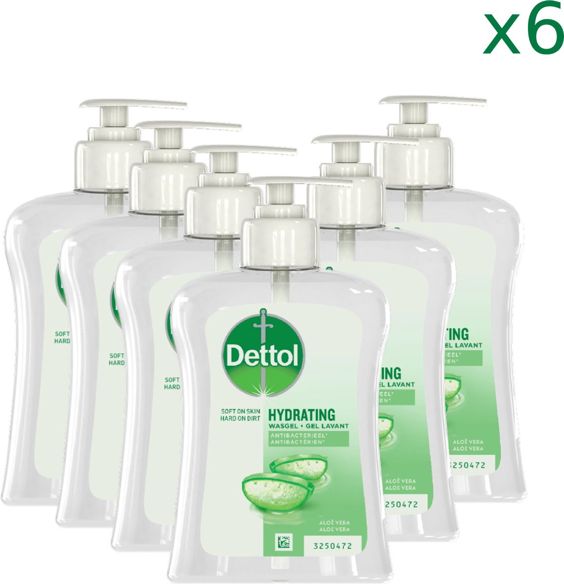 Dettol - Handzeep - Antibacterieel - Verzachtend - Aloë Vera - 6 x 250 ml - Dettol