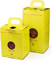 Conteneur à Déchets Cosmétiques en Carton 5L | Tatouage, PMU, Microblading Aiguille Poubelle | Afvalcontainer biodégradable