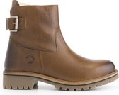 Travelin' Kammerfoss wolgevoerde boots - Leren enkellaarsjes dames - Cognac leer - Maat 42