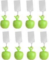 Esschert Design Tafelkleedgewichten appels - 8x - groen - kunststof - voor tafelkleden en tafelzeilen