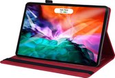 Case2go - Tablet hoes geschikt voor Apple iPad Pro 11 (2021/2020/2018) - Business Wallet Book Case - Met pasjeshouder - Rood