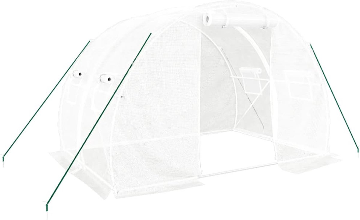 VidaXL Tuinkas met stalen frame 6 m² 3x2x2 m