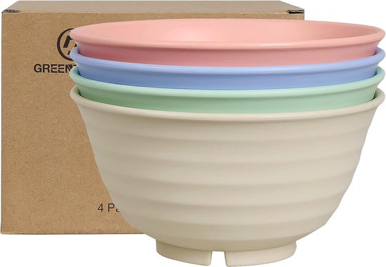 MamboCat Pula Gele set van 6 mueslikommen 14 cm, 400 ml, witte