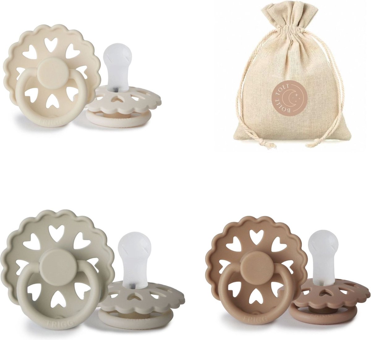 Goedkoopste Frigg spenen fairytale - siliconen - T2 clumsy Hans, the emperors new cloths, ugly duckling - 6-18 maanden BolleToet speenzakje