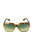 YEHWANG - Cool Frame zonnebril - Bruin | Groen - Goud