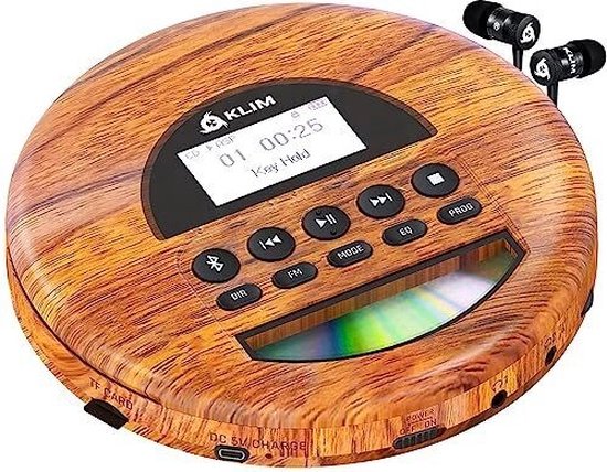 KLIM Nomad Wood - NOUVEAU 2023 - Lecteur CD portable Walkman - Batterie  longue durée -... | bol