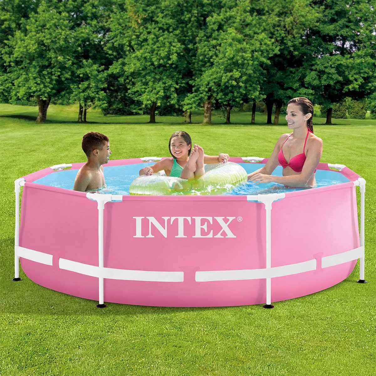 Intex Roze - Metal Frame Zwembad - 244x76cm - Rond — afbeelding 3