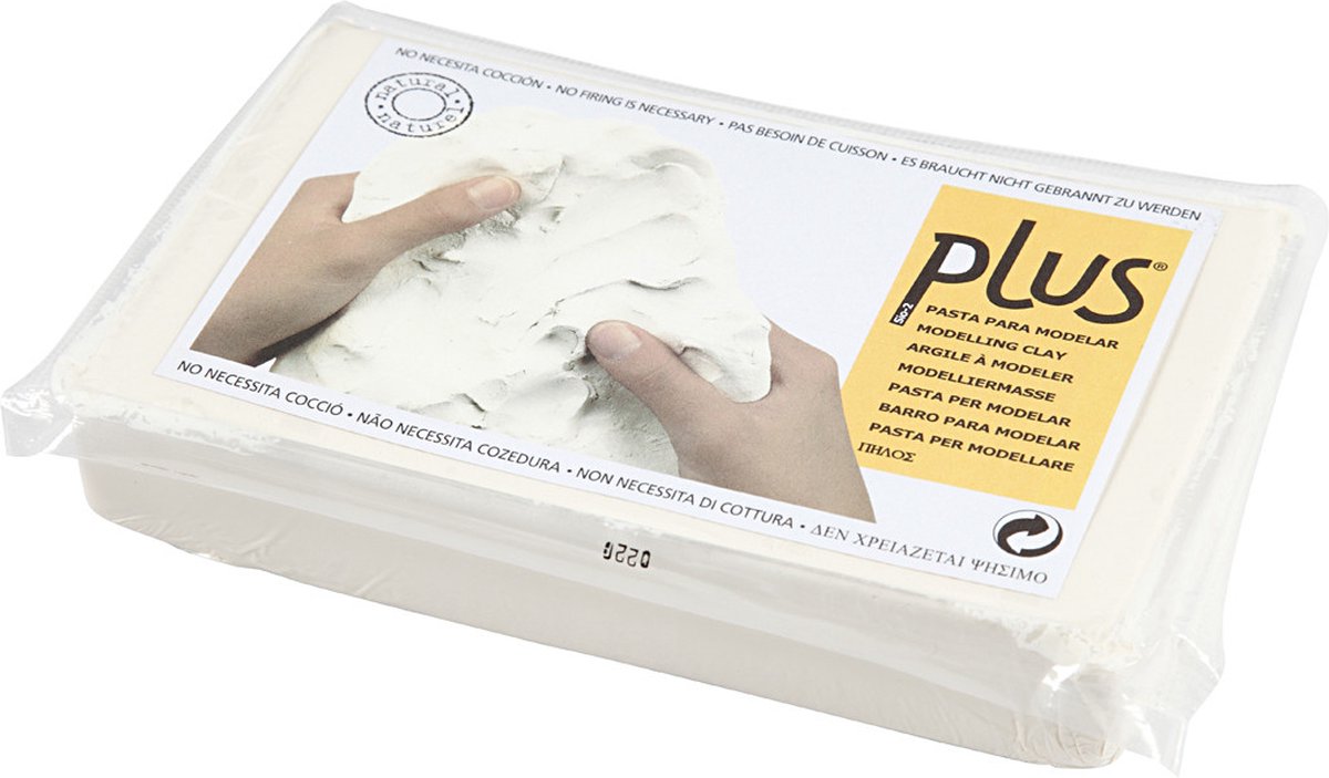 Primo Luchtdrogende Klei 1000 gr Wit — afbeelding 4