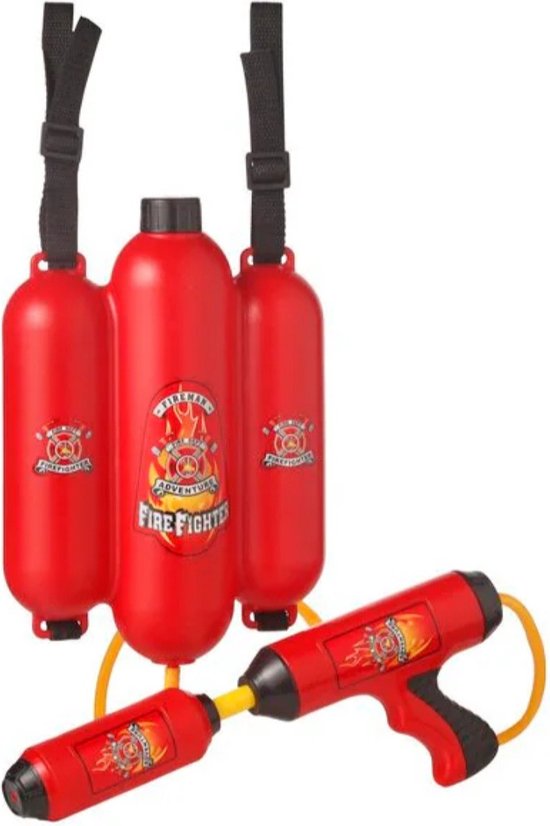 Evora Brandweer Brandblusser Rugzak Waterpistool - Rood - Voor kinderen