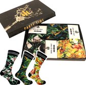 Sock My Feet geschenkdoos sokken heren 43 46 - cadeau voor man - duurzaam - naadloos - 3pack Jungle