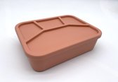 JAXX - 100% Étanche - Boîte à pain en silicone de qualité alimentaire durable, boîte à lunch enfants, boîte à lunch adultes - Boîte à bento éco robuste et qualitative - Compartiments étanches muets Rose