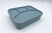 JAXX - 100% Étanche - Boîte à pain en silicone de qualité alimentaire durable, boîte à lunch enfants, boîte à lunch adultes - Boîte à bento éco robuste et qualitative - Compartiments étanches muets Blauw