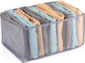 alpina Vêtements Organizer - Système de rangement Vêtements - 44 x 29 x 22 CM - Opbergbox avec 9 compartiments - Pliable - Grijs
