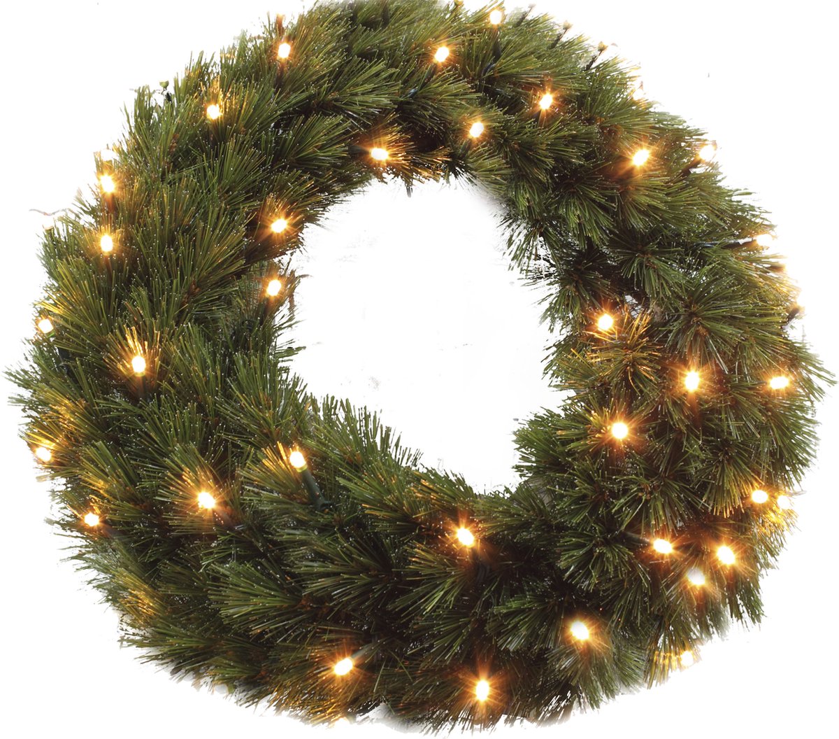 Triumph Tree Forest Frosted kerstkrans - 48 led lampjes - d45 cm - 140 tips- groen