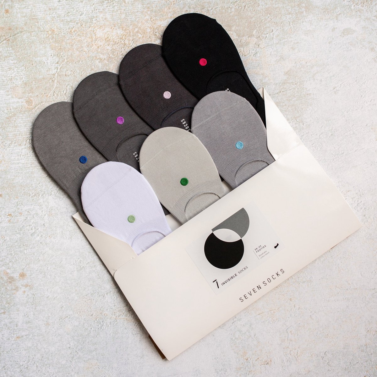 Seven Invisible Socks - maat: 43-46